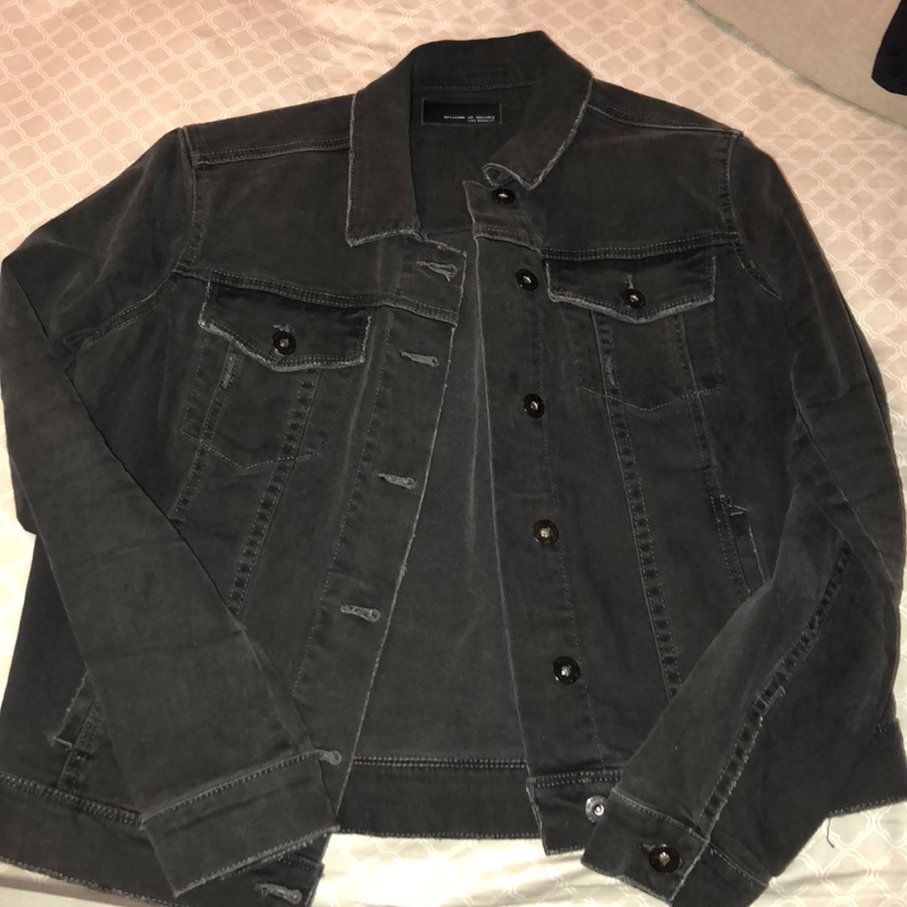 Articles of Society Cropped black denim jacket